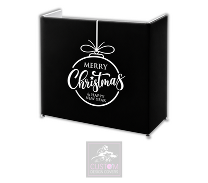 Merry Christmas *BLACK/WHITE* Lycra DJ Booth Cover