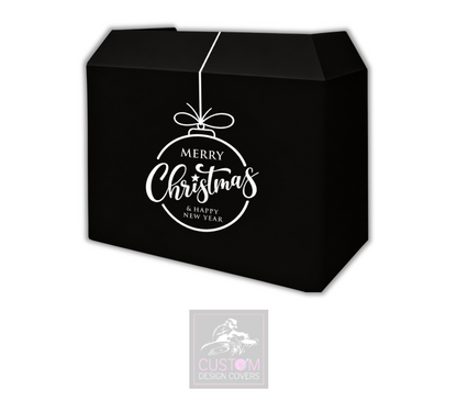 Merry Christmas *BLACK/WHITE* Lycra DJ Booth Cover