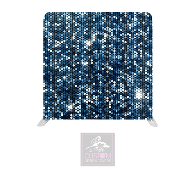 Blue Mosaic Lycra Pillowcase Backdrop Cover (DOUBLE SIDED)