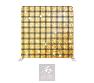 Golden Mosaic Lycra Pillowcase Backdrop Cover