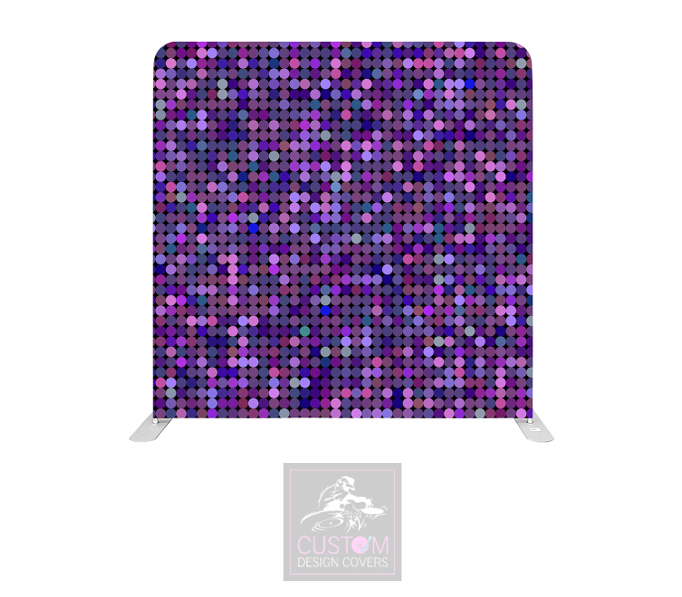 Purples Mosaic Effect Lycra Pillowcase Backdrop Cover (DOUBLE SIDED)