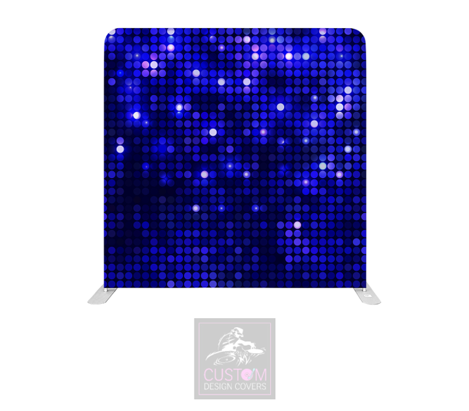 Blue Mosaic Effect Lycra Pillowcase Backdrop Cover (DOUBLE SIDED)