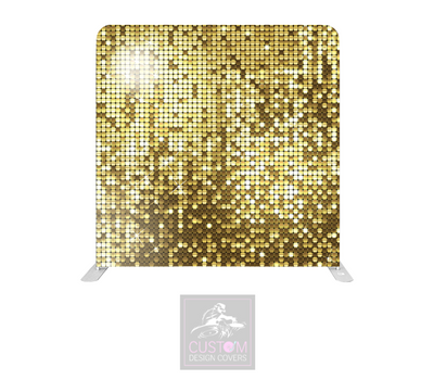 Gold Shine Mirror Wall Effect Lycra Pillowcase Backdrop Cover