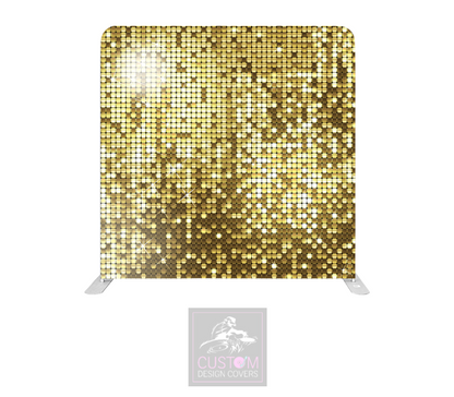 Gold Shine Mirror Wall Effect Lycra Pillowcase Backdrop Cover