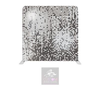 Silver Mirror Wall Effect Lycra Pillowcase Backdrop Cover