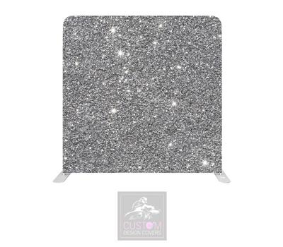 Silver Sparkle Lycra Pillowcase Backdrop Cover