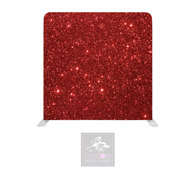 Red Sparkle Lycra Pillowcase Backdrop Cover (DOUBLE SIDED)