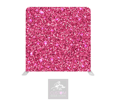Pink Glitter Effect Lycra Pillowcase Backdrop Cover