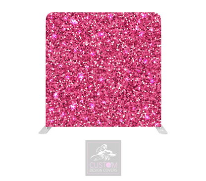 Pink Glitter Effect Lycra Pillowcase Backdrop Cover