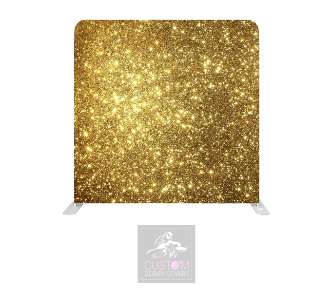 Gold Glitter Effect Lycra Pillowcase Backdrop Cover (DOUBLE SIDED)