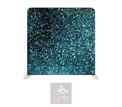 Turquoise Glitter Effect Lycra Pillowcase Backdrop Cover