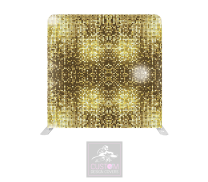Golden Mosaic Effect Lycra Pillowcase Backdrop Cover (DOUBLE SIDED)