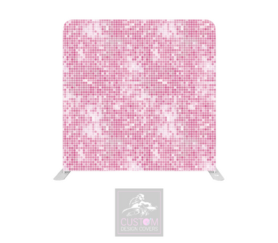 Pink Mosaic Lycra Pillowcase Backdrop Cover