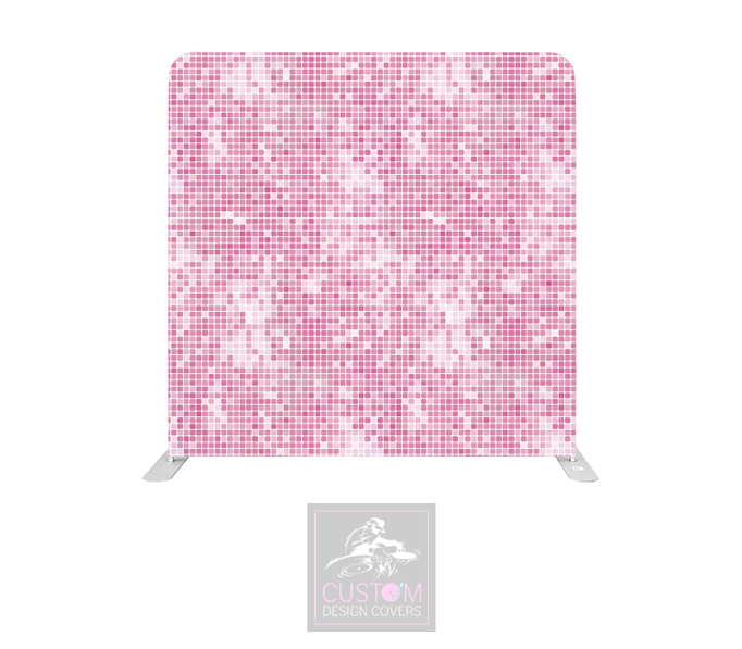 Pink Mosaic Lycra Pillowcase Backdrop Cover