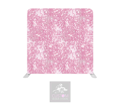 Pink Mosaic Lycra Pillowcase Backdrop Cover (DOUBLE SIDED)