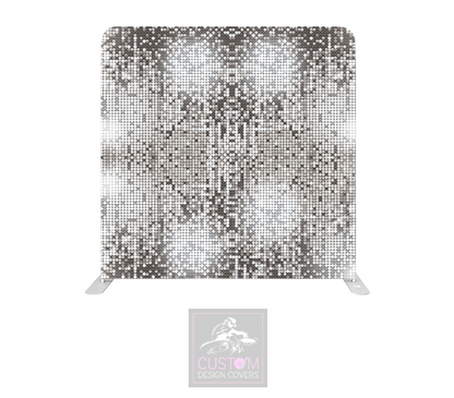 Silver Mosaic Effect Lycra Pillowcase Backdrop Cover