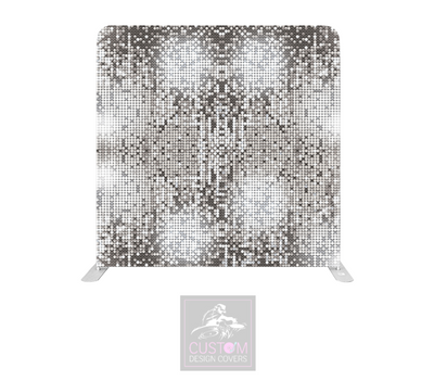 Silver Mosaic Effect Lycra Pillowcase Backdrop Cover (DOUBLE SIDED)