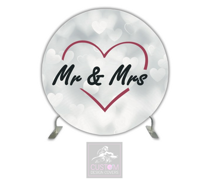 Mr & Mrs Full Circle Pillowcase Backdrop Cover 