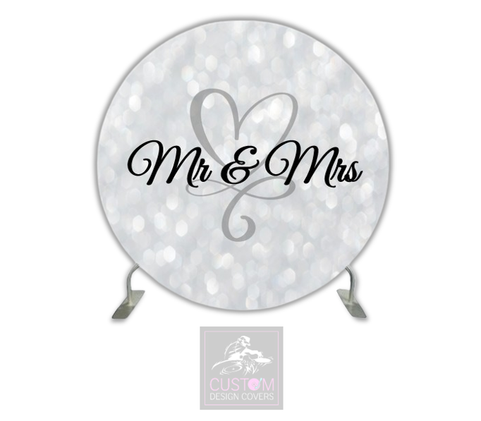 Mr & Mrs Full Circle Pillowcase Backdrop Cover 