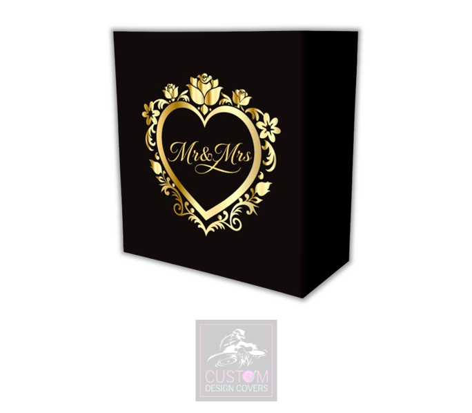 Mr & Mrs-Rose Heart Lycra DJ Booth Cover