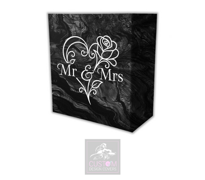 Mr & Mrs Rustic Rose Lycra DJ Booth Cover