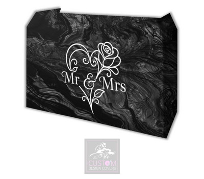 Mr & Mrs Rustic Rose Lycra DJ Booth Cover