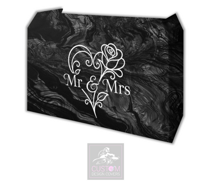 Mr & Mrs Rustic Rose Lycra DJ Booth Cover