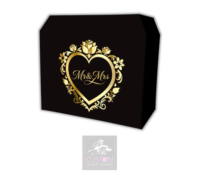 Mr & Mrs-Rose Heart Lycra DJ Booth Cover