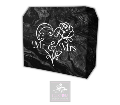 Mr & Mrs Rustic Rose Lycra DJ Booth Cover