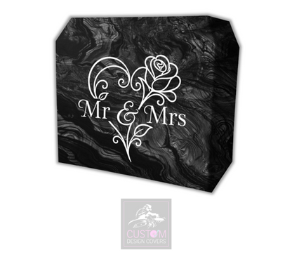 Mr & Mrs Rustic Rose Lycra DJ Booth Cover