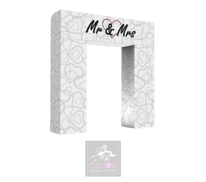 Mr & Mrs Themed Event Arch Cover