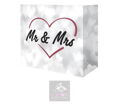 Mr and Mrs Red Heart Booth Cover Combi