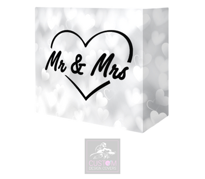 Mr and Mrs Black Heart Booth Cover Combi