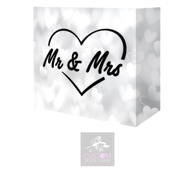 Mr and Mrs Black Heart Booth Cover Combi