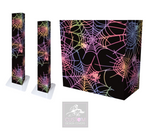 Colourful UV Effect Spider Webs on Black Bundle Combi