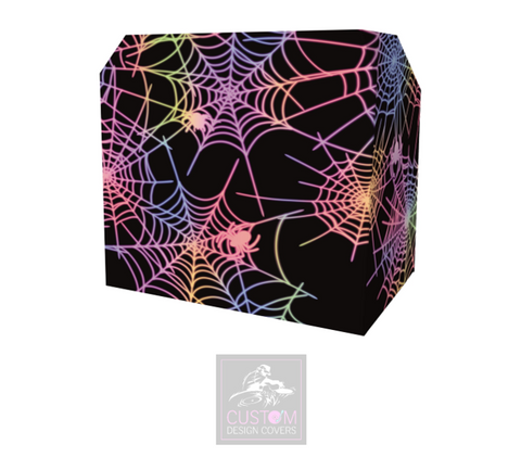 Multi-coloured UV Effect Halloween Spider Web DJ Booth Cover-MKII