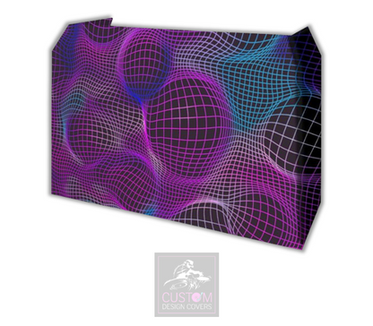 Music Gradient Grid Lycra DJ Booth Cover
