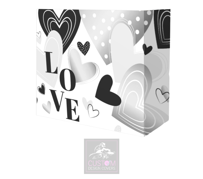 Black and White Love Booth Cover Combi