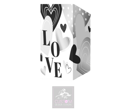 Black and White Love Booth Cover Micron