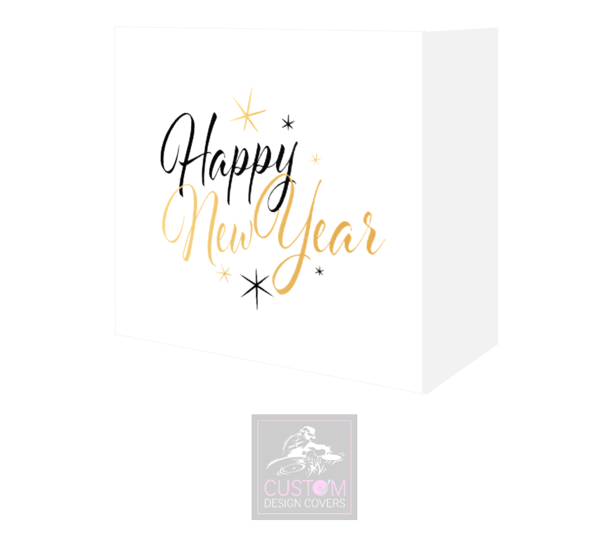 White Cover Happy New Year Booth Cover Combi