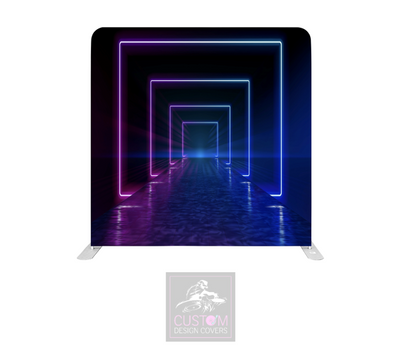 Neon Corridor Lycra Pillowcase Backdrop Cover