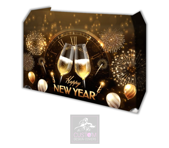 Happy New Year Lycra DJ Booth Cover 