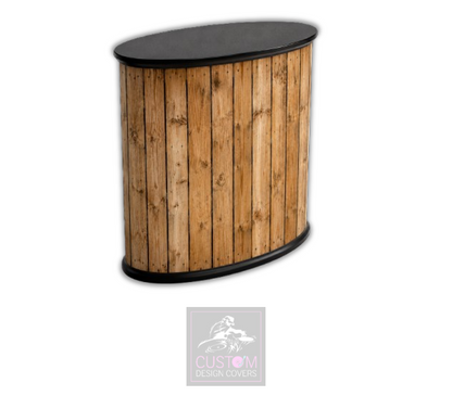 Rustic Slats Pop Up Counter