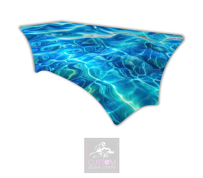 Ocean Blue Lycra Table Cover 