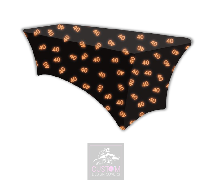 Orange Age Photobooth Lycra Table Cover