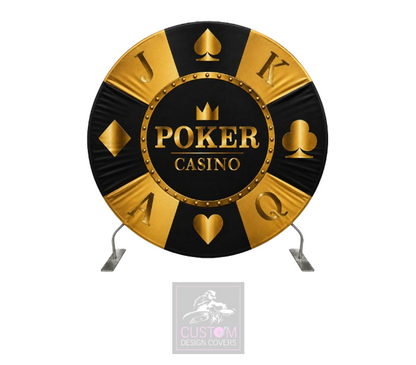 Casino Chip Full Circle Pillowcase Backdrop Cover