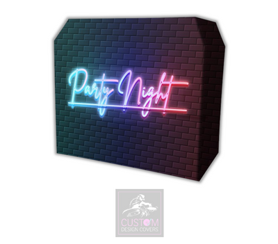 Part Night Neon Effect Lycra DJ Booth Cover