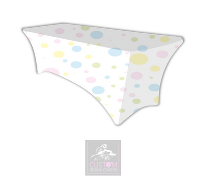 Pastel Spotty Lycra Table Cover