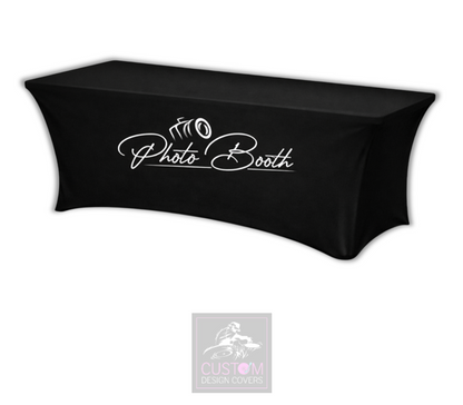 Black Photobooth Lycra Table Cover