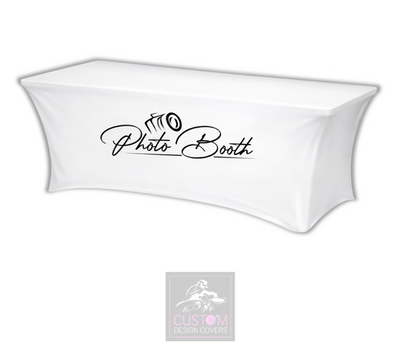 White Photobooth Lycra Table Cover